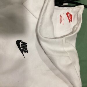 Nike White Sweatshirt with Black Swoosh